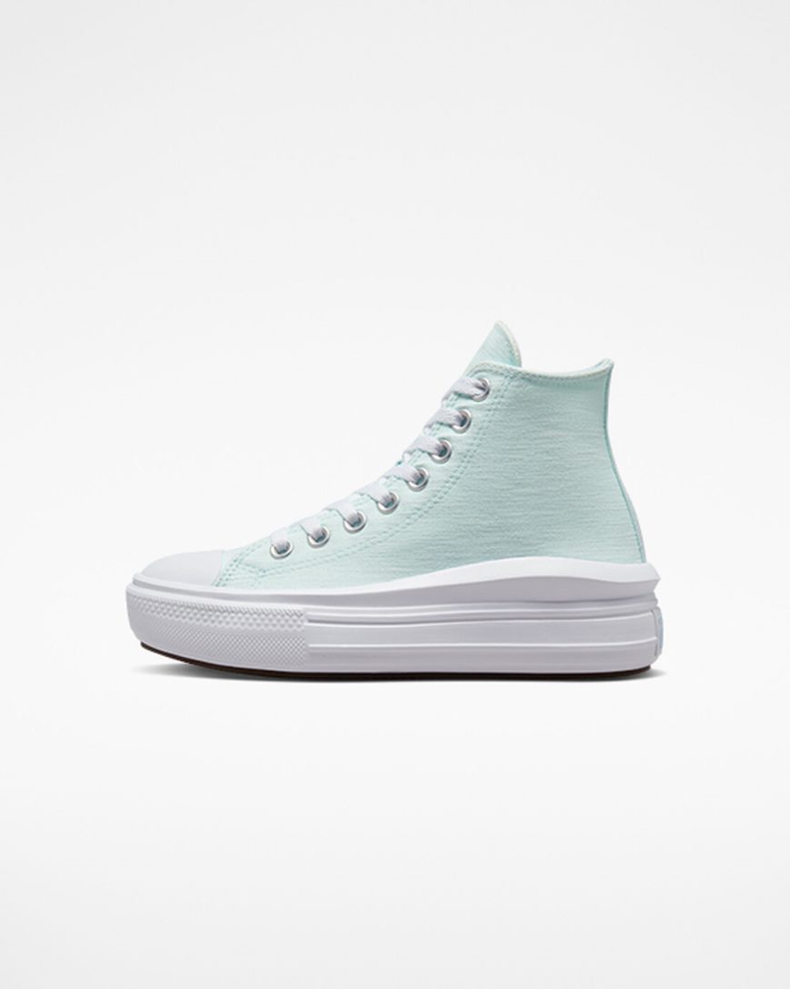 Pantofi Platforma Fete Converse Chuck Taylor All Star Move Cloud Patch Inalti Albastri | RO XRASW290